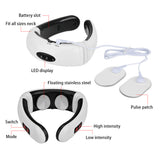 Electric Neck Massage Cervical Pain Relief Infrared Magnetic Therapy Acupoints Pulse Shoulder Body Neck Massager massageador