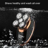 Wet dry electric shaver for men beard hair trimmer electric razor rechargeable bald shaving machine LCD display grooming kit