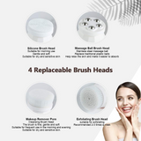 4 In 1 Facial Cleansing Brush 360° Rotating Face Cleaner Deep Pore Acne Blackhead Remover Tools Face Scrubber Skin Care Machine