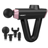 Percussion Massage Gun Double Handle Deep Tissue Muscle Massager Touch Control Neck Massage Relaxation Body Pain Relief Fitness