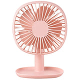 HAEGER-Desk Fan Small Table Fan Rechargeable Battery Operated Mini Fan 60 Degree Rotation Portable Fan 3 Speed USB Personal Fan