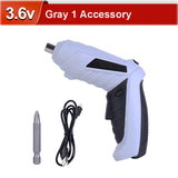 3.6V Cordless Electric Screwdriver Rechargeable Power Screwdriver Battery Electric Tool Twistable Handle LED Home DIY Power Tool