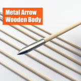 4pcs Arrows for Mini Compound Bow Short Axis Triangle Bow Archery  Metal Arrow Head Outdoor Sports Arrow Shooting Toy