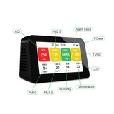 DM601 air quality detector measures carbon dioxide, CO2 dust, PM2.5TVOC benzene temperature and humidity