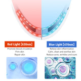 Microcurrent Facial Lifting Device LED Photon Red Blue Light Therapy Face Massager Vibration Slimming Chin V-Line Up Lift Belt