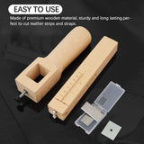 Adjustable Leather Straps Cutter Leather Belt Cutting Tool Wooden Leather Strips Cutter DIT Hand Leathercraft Tools