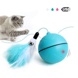 NEW2022 Pet product dog cat Laser toy LED flash rolling ball automatic scrolling electric toy funny cat ball usb charging Light