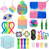 Fidget Sensory Toy Stress Anxiety Relief Autism Toys Set Push Kit Bubble Fidget Sensory Toys for Kids Adults Decompression Gift
