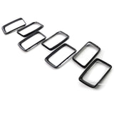 7 Pieces  Front Grille Grill Kit Inserted Ring Replacement  Cherokee 2014 2015 2016 Easy installation, no drilling required