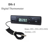 DS-1 Digital Thermometer LCD Display Auto Car Indoor/Outdoor Thermometer Clock Gauge Meter C/F Switch With 1.5M Probe 40% Off