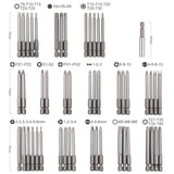 50Pc 75mm Extra Long Reach Bit Set Security Screwdriver Bits Torx Star Hex Spline Brocas Destornillador Parafusadeira