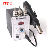 Soldering Desoldering Station 858D 220V / 110V 700W Adjustable Digital Display Heat Gun BGA SMD Hot Air Gun Rework Solder Repair