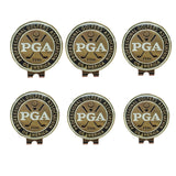 6 Pcs/Set Golf Ball Marker Hat Clip Magnetic Golf Hat Clip Removable Metal Golf Cap Clips Mark Ball Position Golf Accessories