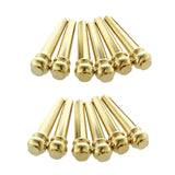Metal Acoustic Guitar Bridge Pins 12Pcs Brass Guitar Strings Fixed Cone String Pins String Nails