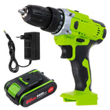21V Electric Drill Cordless Impact Drill Electric Screwdriver Power Tools with Lithium-Ion Battery for Drilling & Tighten Screws