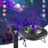 Colorful Starry Sky Projector LED Star Galaxy Night Light UFO Planet Bluetooth-Speaker For Bedroom Game Room  With White Noise