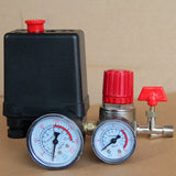7.25-125 PSI Small Air Compressor Pressure Switch Control 15A 240V/AC Adjustable Air Valve Compressor Four Holes