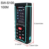 Intelligent Rechargeable Laser Rangefinder Tape Angle Tool Digital Camera Acurracy: ±2mm Power Auto Off: 100~300s USB