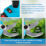 KKMOON 21V Cordless Pruner Brushless Motor Electric Pruning Shear 40mm Efficient Fruit Tree Bonsai Pruning Branches Cutter