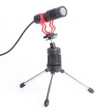 Wired Omnidirectional Microphone Condenser Recording Microfone Ultra-wide USB Recording Karaoke Vocal Mic with Tripod