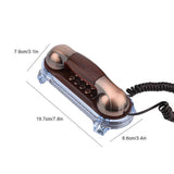 Antique Retro Telephone Desktop Fixed Wired Phones Wall Mounted Telephone Mini Phone Landline Phone for Home Office Hotel
