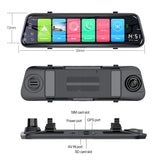 10" 4G Android 8.1 Dashcam GPS Navigation ADAS Car Rearview mirror Camera Full HD 1080P Car Video Recorder DVR WiFi BT