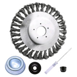 6/8 Inch Grass Trimmer Cutter Head Manganese Steel Wire Wheel Lawn Mower Removal Weeding Grass Head Garden Weed Moss Fixing Kit