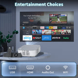 WISELAZER G1 Full HD 4K 1920x1080P LCD Smart Android 10.0 Wifi LED Video Home Theater Cinema 1080P Projector for Smartphone