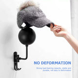 Wall-mounted Bike Helmet Holder 180 Degree Rotation Home Motorcycle Helmet Rack Cap Hat Display Storage Rack Hanger for Coats