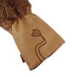 Golf Club Head Covers Cute Lion for Driver Fairway Hybrid PU Leather Waterproof with Number Tag Golf Wood Headcovers Utility
