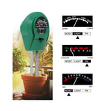 Multifunctional Soil Tester 3 In 1 Humidity Light PH Value Soil Tester Moisture Analyzer Tester for Home Garden Lawn Farm