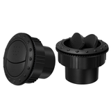 Garneck 2Pcs Car Dashboard Air Vent Exhaust Grille Round Ventilation Outlet for A1176 RV ATV (Black)
