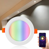Zigbee 3.0 Smart 4 Inch Downlight RGBCW Dimming And Color Recessed Ceiling Spotlight Tuya APP Remote Control 10W Smart Home