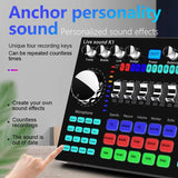 K1 Voice Changer HIFI Live Sound Card Mixer Board Streaming Audio Bluetooth 5.0 Universal with Microphone