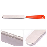 1x Guitar Fret Crowning Luthier File Stainless Steel Narrow Dual Cutting Edge Tool &amp; 1 Set Electric Guitar Neck Plate