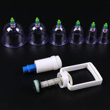 Vacuum Cupping Body Massager Cups Jar Set Plastic Vacuum Suction Therapy Cupping Cans For Massage 6PCS/Set