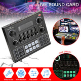V9 Audio Studio Sound Card 3.5mm Microphone Headset Live Broadcast Studio Phone Bluetooth Sound Adapter for Phone Computer