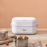 ELectric Lunch Box Heating Food Container Heated Container Portable 2L Capacity Mini Rice Cooker Office Student Dormitory