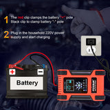 Large Power 12A Car Battery Charger 12V 24V  Automatic Charger 7 Stage Charging Safety Protection Intelligent Charging Repairs