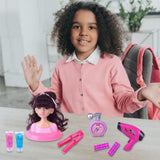 Styling Head Doll Kids Dolls Styling Head Makeup Comb Hair Toy Doll Set Pretend Play Princess Dressing Play Toys Makeup Learning