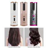 Cordless Automatic Hair Curler iron wireless Curling Iron USB Rechargeable Air Curler for Curls Waves LCD Display Ceramic Curly