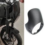 Black Motorcycle Retro Cafe Racer Style 7inch Headlight Fairing Windshield Screen Protector Kit Universal Ornamental