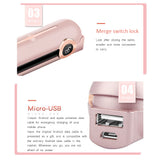 Cordless Mini Hair Straightener Curler Fast Warm-up Thermal Hair Flat Irons Negative Ion Straighting Styling Tool USB Charging