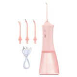 Electric Water Flosser Oral Irrigator Tooth Stains Portable 4 Cleaning Heads Waterproof Oral Care USB Teeth Cleaner for Kids