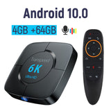 Transpeed Android 10.0 Bluetooth TV Box Voice Assistant 6K 3D Wifi 2.4G&5.8G 4GB RAM 64G Media player Very Fast Box Top Box