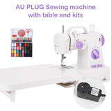INNE Electric Sewing Machine Mini Small Portable Multifunctional Household Pedal Handmade Repair With Night Light For Beginners