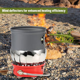 Lixada Windproof Piezo Ignition Gas Stove Outdoor Cooking Gas Burner with Extended Pipe for Camping Picnic BBQ