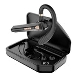 K3 Headset Bluetooth Wireless Earphone Single Earhook Noise Reduction with Mic Hands-free Call  for Business Work Driving Office