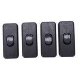 10Pcs AC125V 3A 250V 6A Black ON/OFF In Line Cord Switches for Bedroom