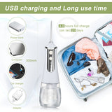 Portable Water Dental Flosser Oral Irrigator USB Rechargeable Water Jet Floss Tooth Pick 5 Jet Tip 350ml Water Thread for Teeth